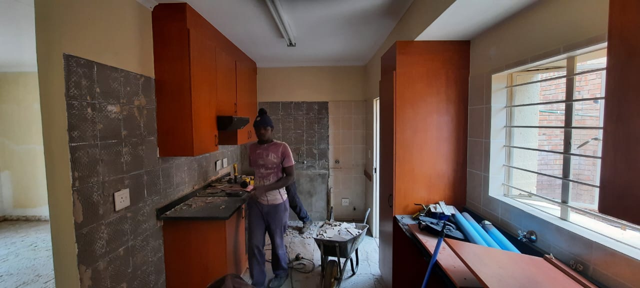 Work in progress: services and surfaces being repaired