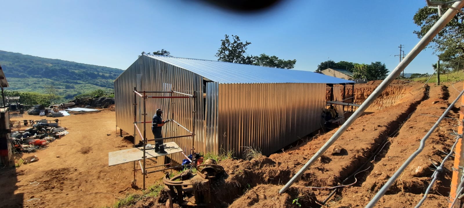 Final corrugated cladding